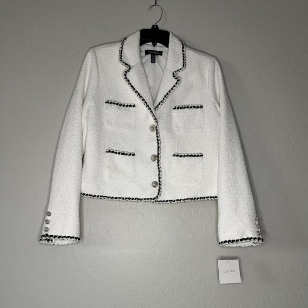 Ellen Tracy SP Size Small Petite White Ladies' Blazer Jacket - Picture 1 of 3